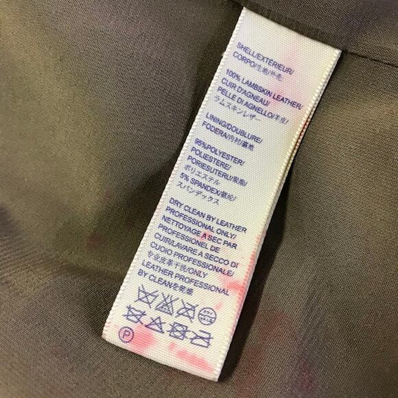 Rebecca Minkoff Wolf Moto Biker Jacket M Asymmetrical Zip Pebbled Leather Stone - Picture 4 of 12